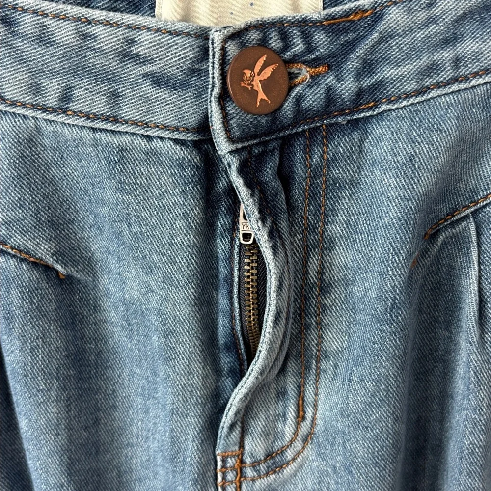 One Teaspoon Streetwalker Y2K High Rise Pleated Balloon Medium Wash Jeans